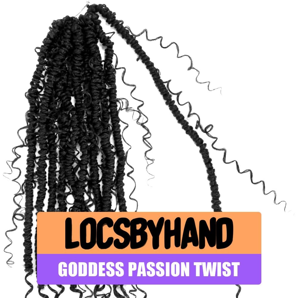 Locsbyhand Boho Crochet Passion Twist Hair Pre Looped 10 Inch Goddess Passion