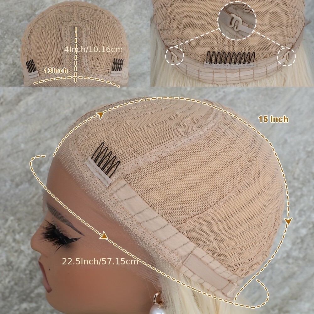 613 Blonde Lace Front Wigs Synthetic Glueless Brown Highlight Soft As Human Hair