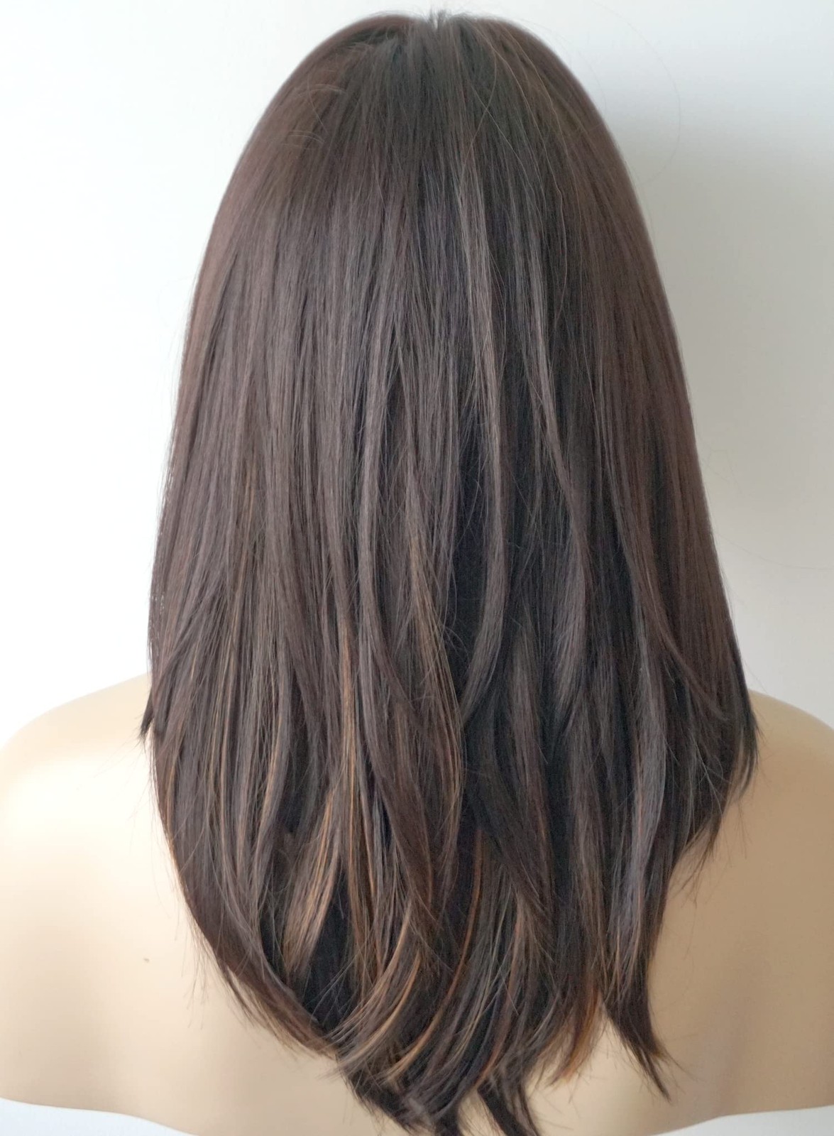 womens wigs for white women Medium Length wig Layered Wigs Light Brown Color …