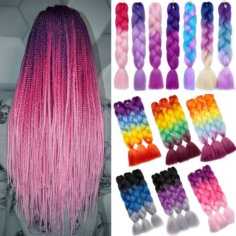 24″ Afro Box Braid Hairpieces Synthetic Jumbo Braiding Hair Extension Twist Hair