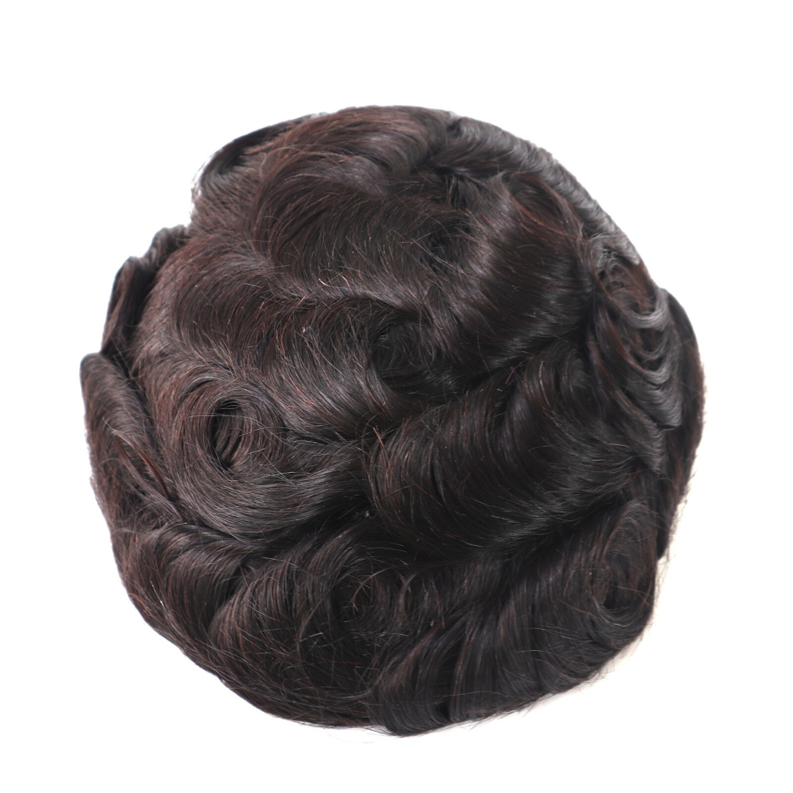 Mens Toupee Human Hair Replacement System Fine Mono Poly Human Remy Hairpieces
