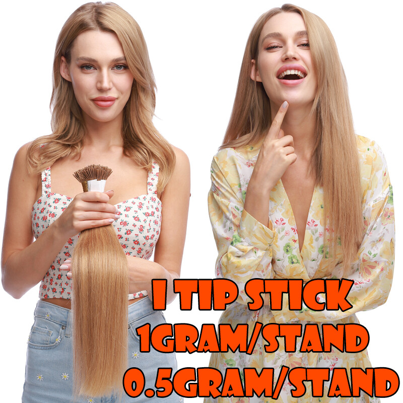 Glossy Keratin Micro I Tip Stick Link 100% Real Human Hair Extensions 150g Blond