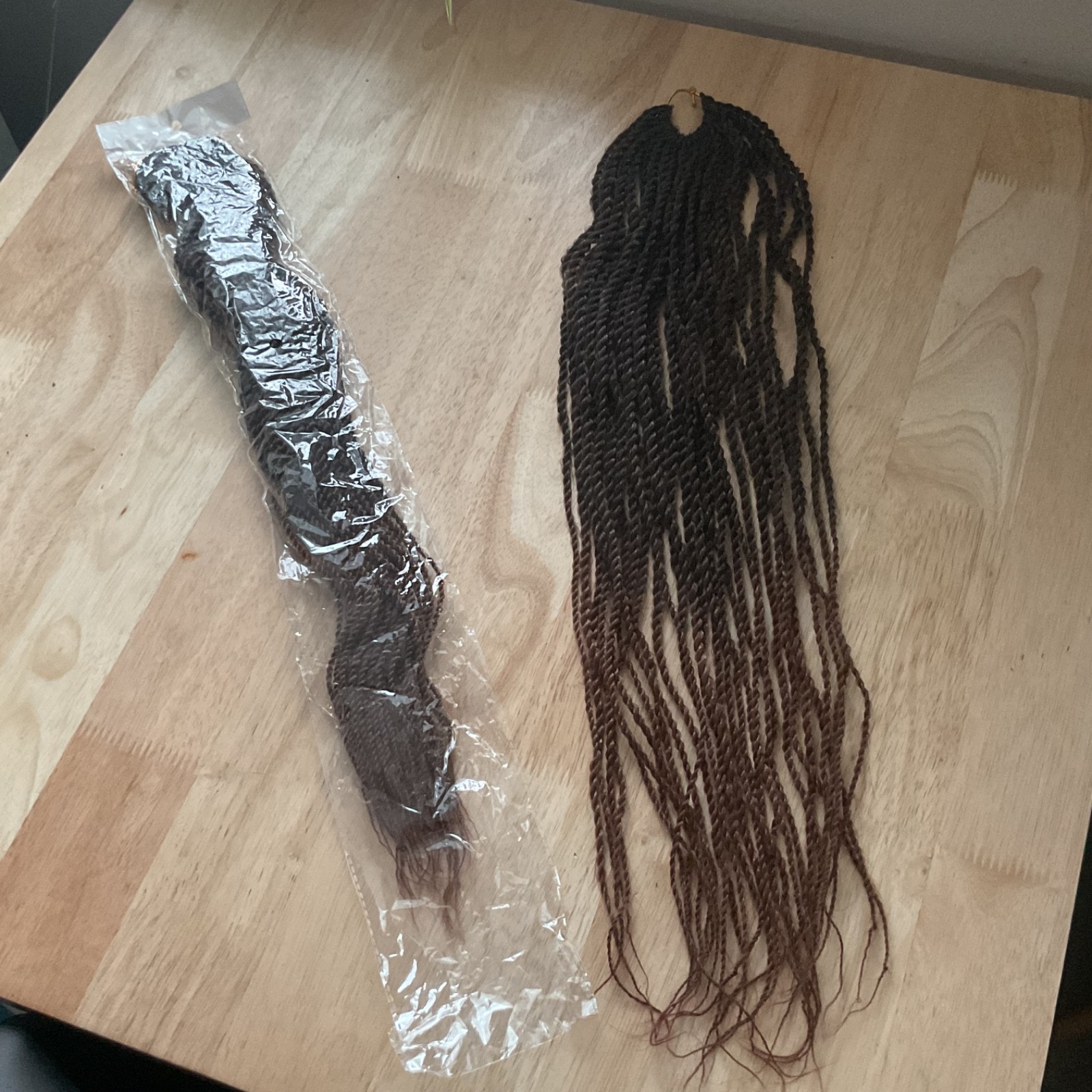 Lot x7 24” Senegalese Spring Twist Crochet Braids Dark Brown to Auburn Ombre