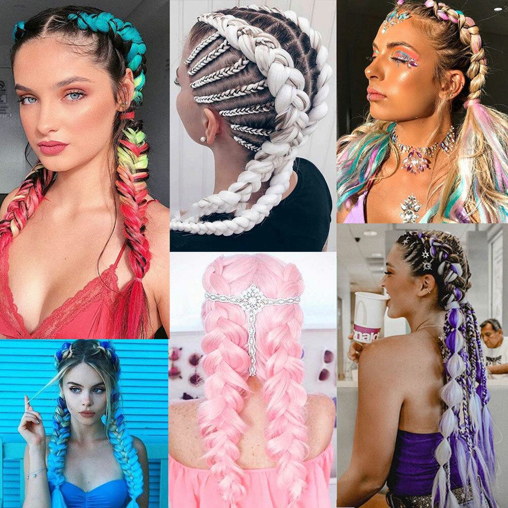 US CLEARANCE Jumbo Braiding Hair Extensions Ombre Kanekalons Box Twist Braid HYT