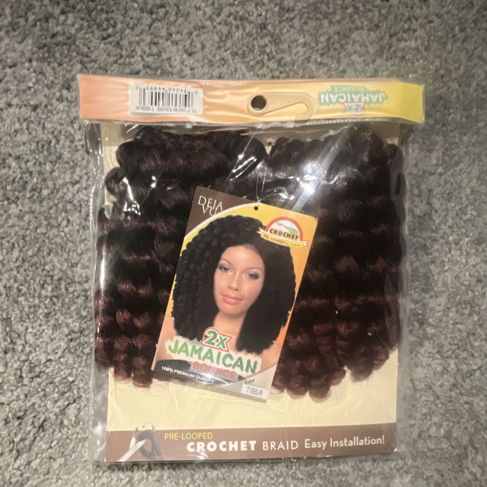 Dejavu 2X Jamaican Bounce Pre-Looped Crochet Curly Hair Extension T1B/BU