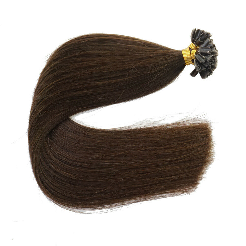 Keratin Bonded Nail U Tip Remy Human Hair Extensions Highlight Blonde Thick 100g
