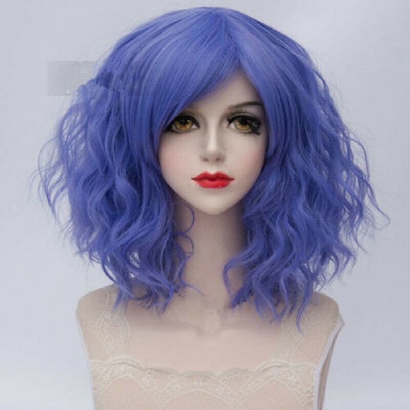 Synthetic Halloween 35cm Short Ombre Fancy Curly Cosplay Stylish Party Wig