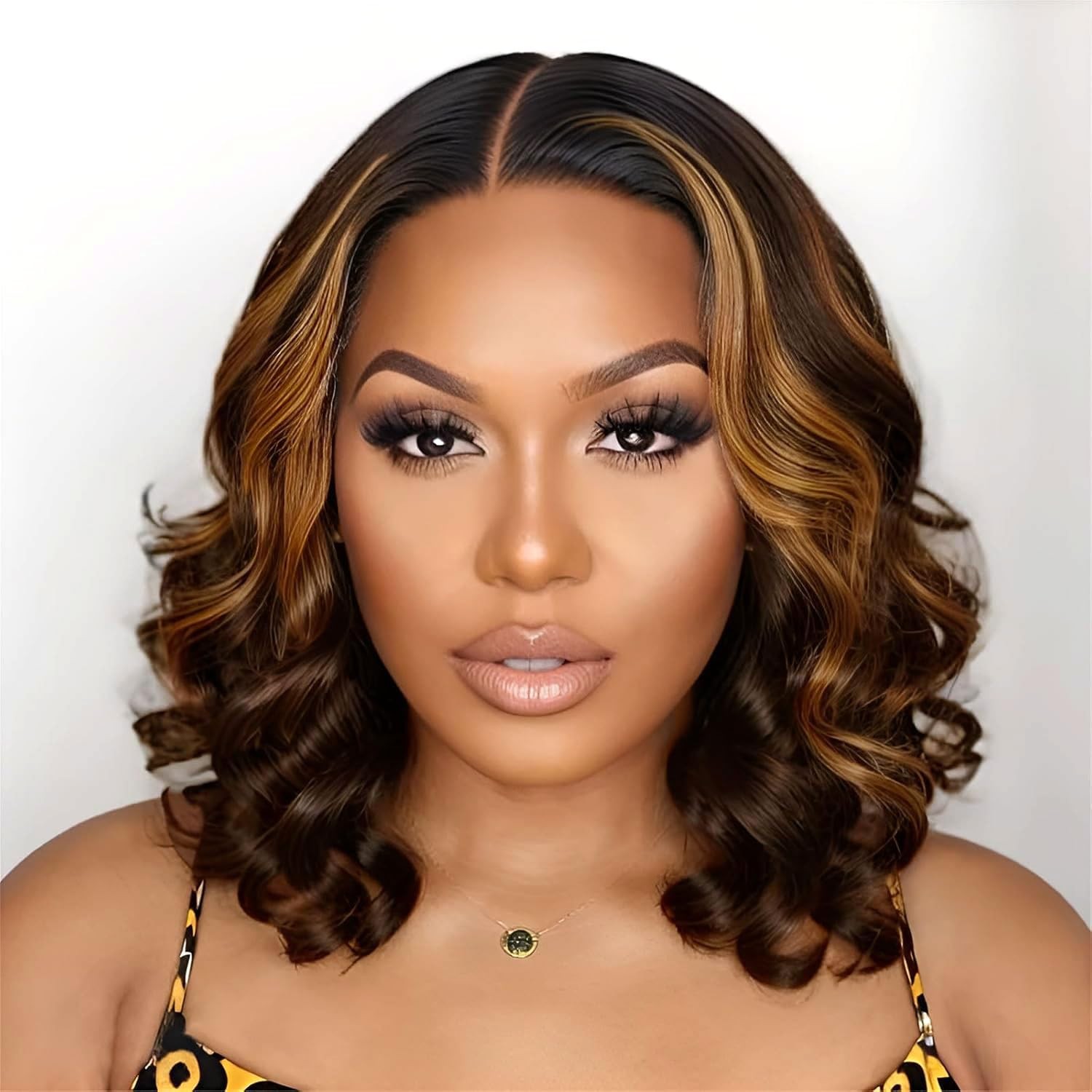Highlight Lace Front Wig Human Hair Loose Wave 6X5 Glueless Wigs Human Hair P…