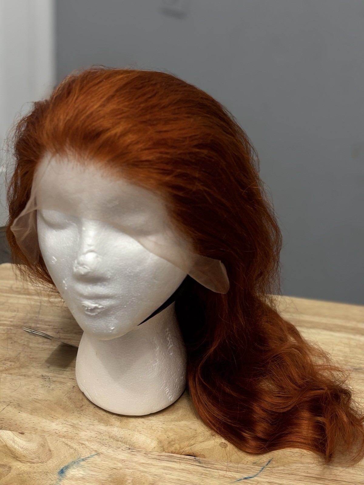 Human Hair Body Wave 18 Inch 180% Density Orange Color Straight, Body Wave