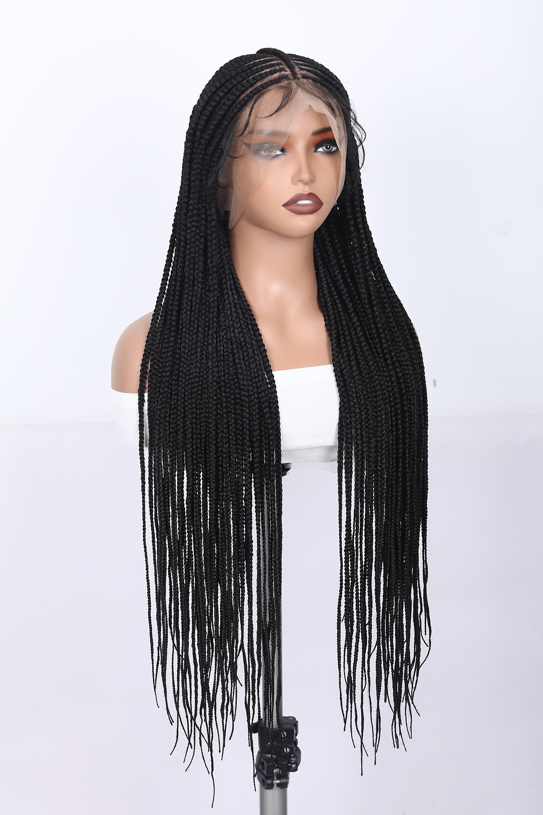 Braided Full Lace Wigs for Black Women Knotless Box Braid Wig with Baby Hair 32″