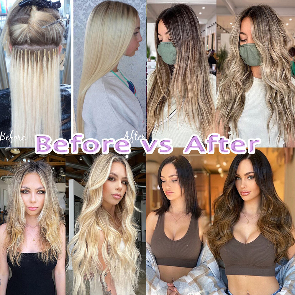 CLEARANCE Keratin 1G/S Pre Bonded Nail U Tip Remy Human Hair Extensions Balayage
