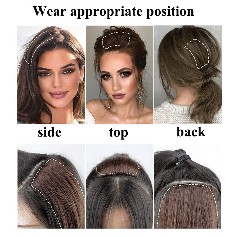 Invisible Hair Pad Hair Extension Clip In Hair Piece For Women Add Hair Volume