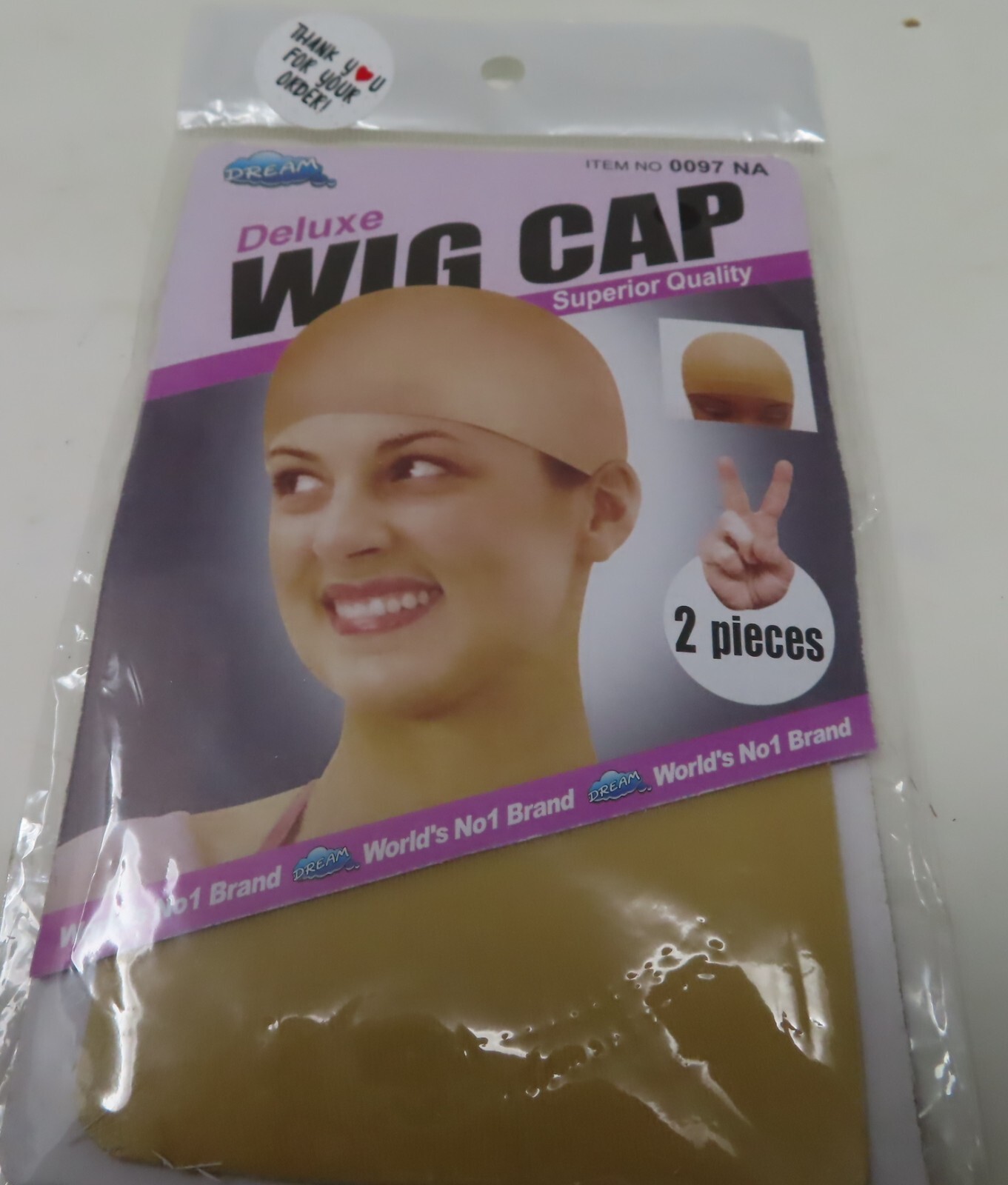 DREAM Deluxe Wig Cap One Size Fits All Beige Nude (2 Piece)