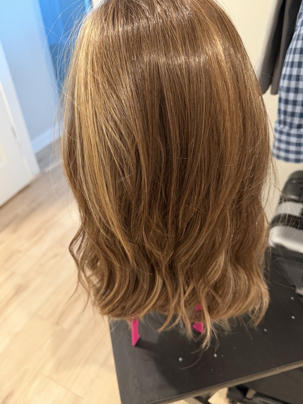 JB Wig Hazelnut Blond Highlights Layered Lace Top Wavy 16in for Women