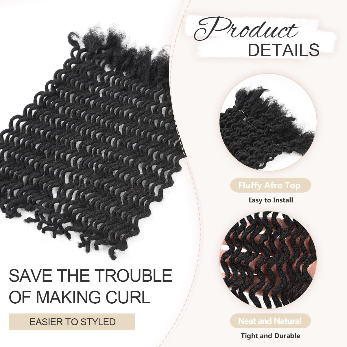 Originea Daixi Curly Wave Loc Extensions Human Hair 100 Real Human Hair