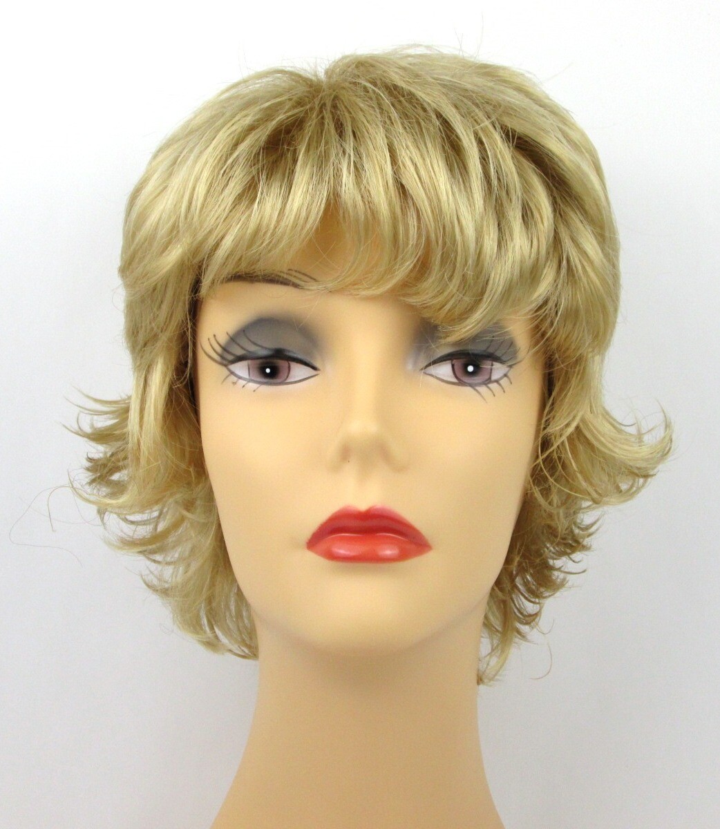 WOMENS SHORT STRAIGHT HAIR WIG TOUSLED LAYERS W/ FLIPPED ENDS & BANGS WINONA