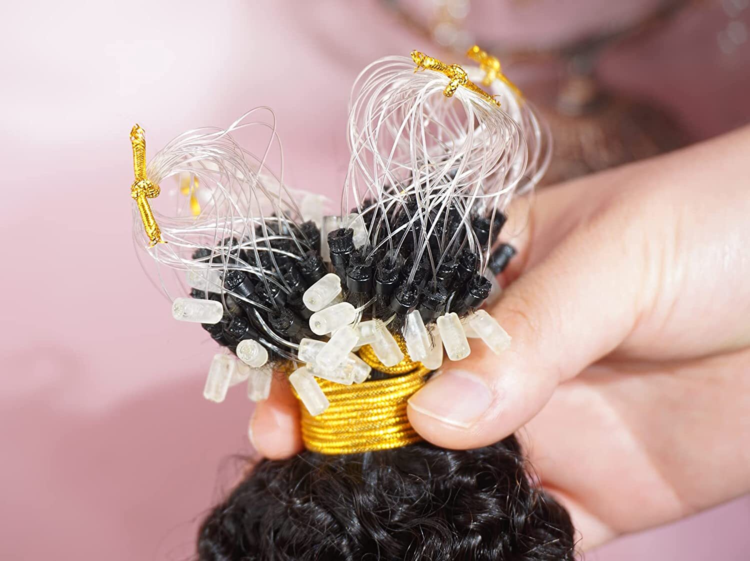 Micro Loop Human Hair Extension Loose Wave Brazilian Microlink Hair 100strands