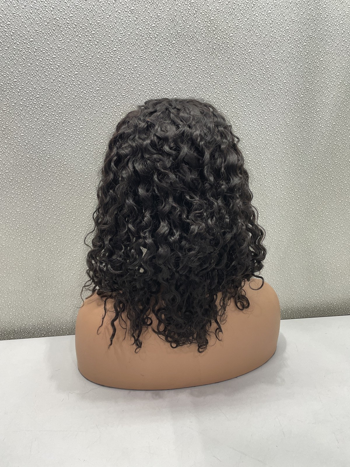 ISee Water Wave Natural Black Human Hair Half Wig 16″, Beginner Friendly