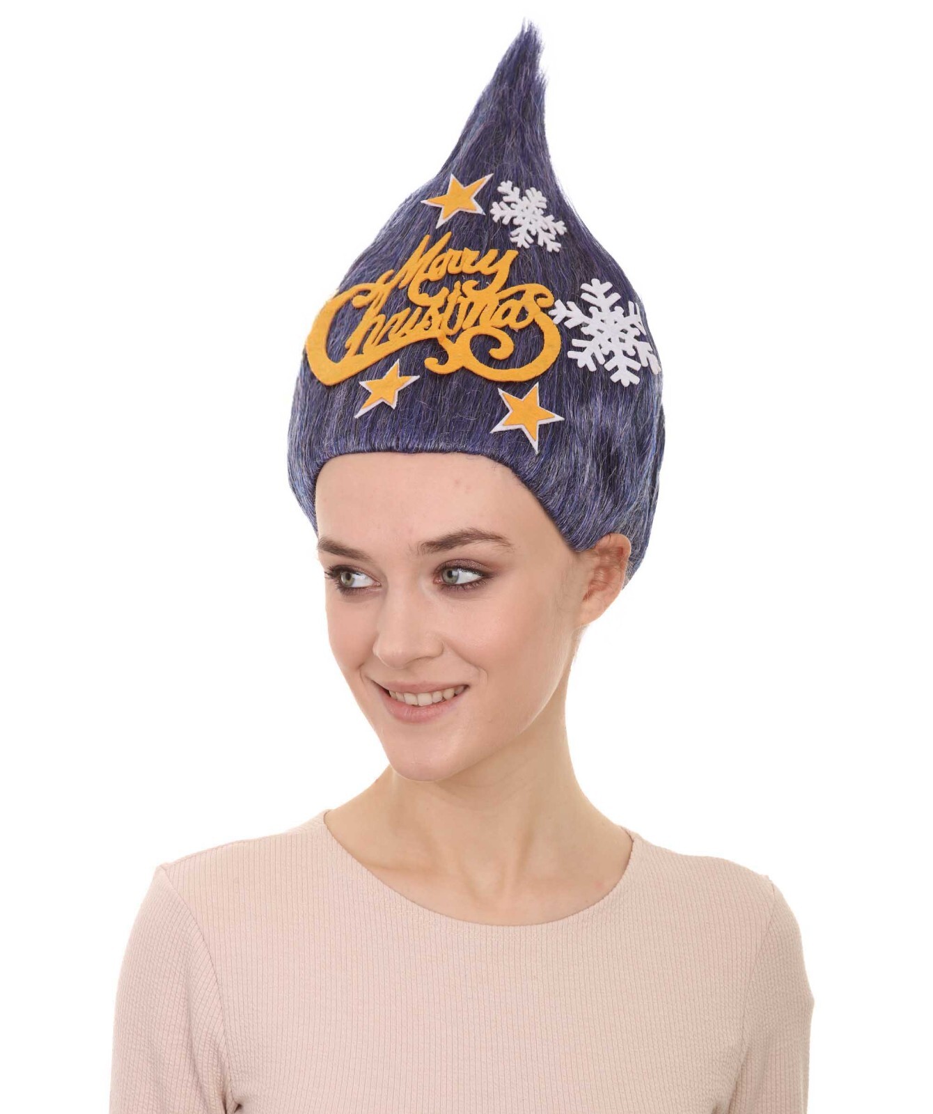 HPO Adult Women Christmas Tree Troll Wig, Flame-retardant, HW-2661A