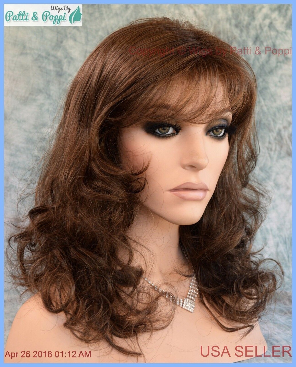 Becky Wig FASHIONABLE WAVY STYLE R8/12 GOLDEN BROWN LIGHT BROWN BLEND ESTETICA