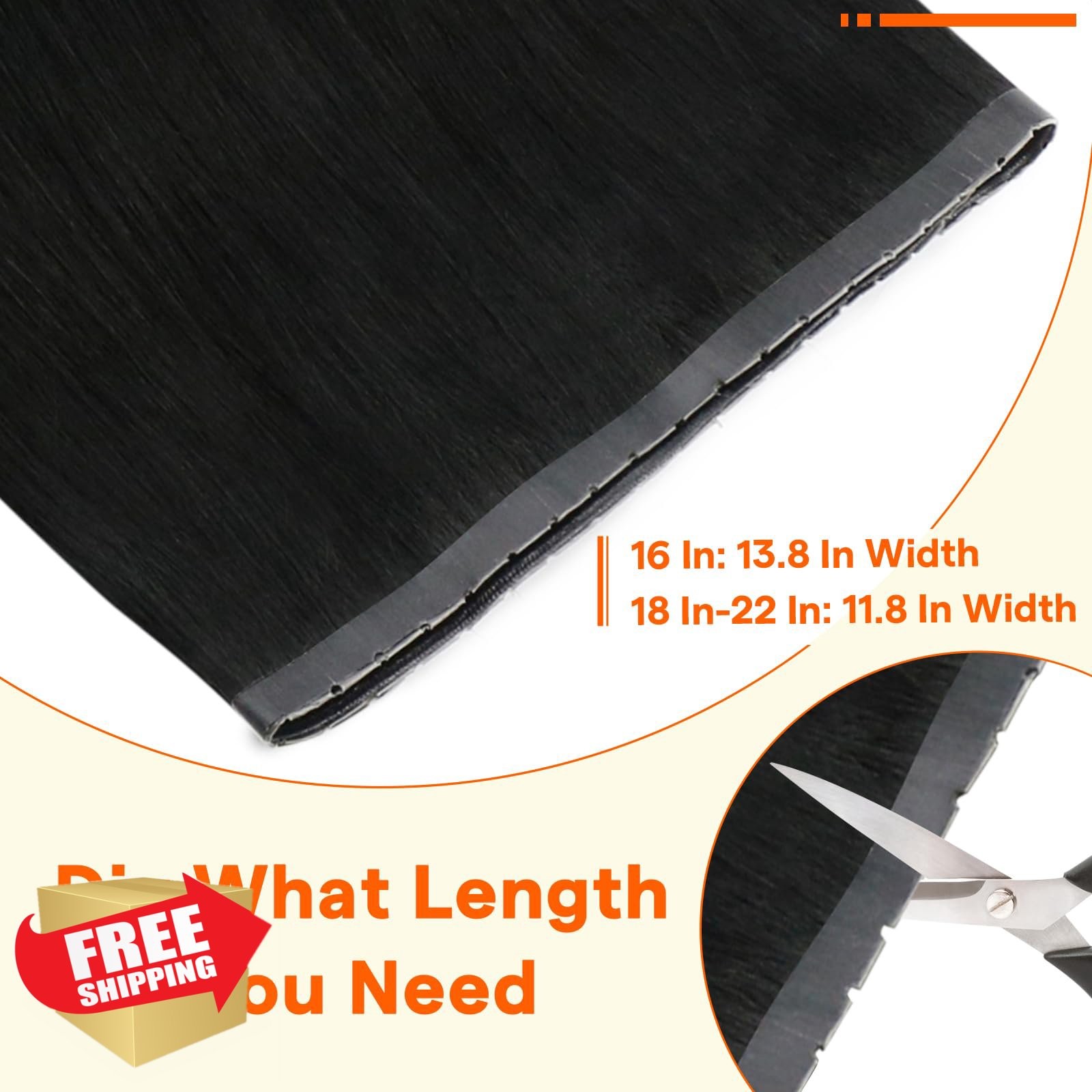Full Shine Butterfly Weft Hair Extensions 22″ 50g Natural Black