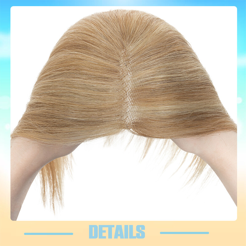 Full Lace Topper Clip in Real Remy Human Hair Toupee 8x10CM Hairpiece Free Part