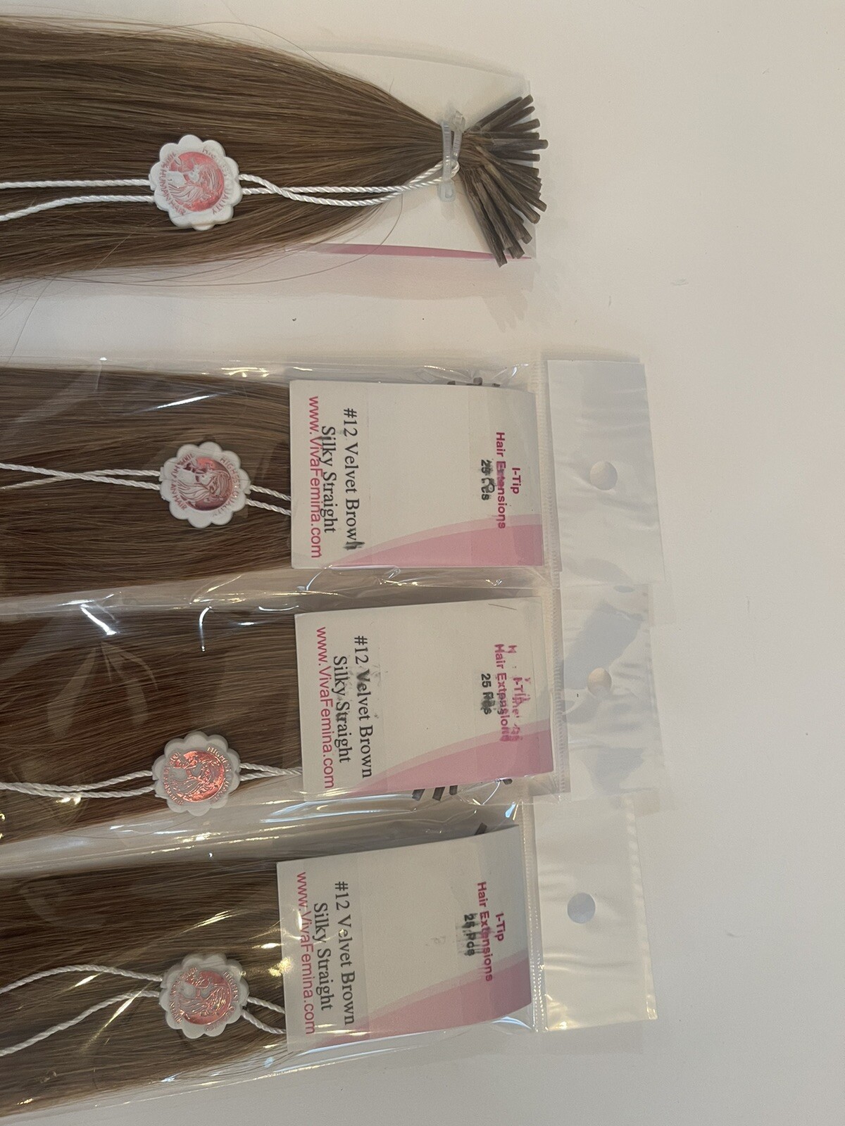 I Tip Human Hair Straight 25 Strands 20 Inches 25g Pre-Bonded Stick #12