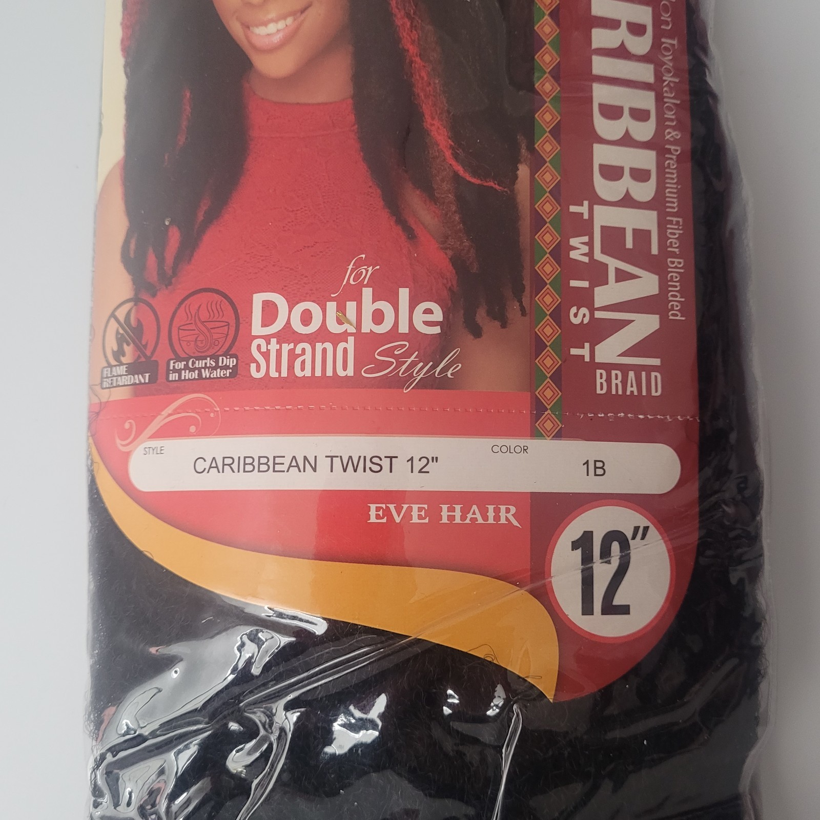 1B 12″ Twisted Braid Hair Afro Kinky Curly Crochet Twist Braided Natural 8 Packs