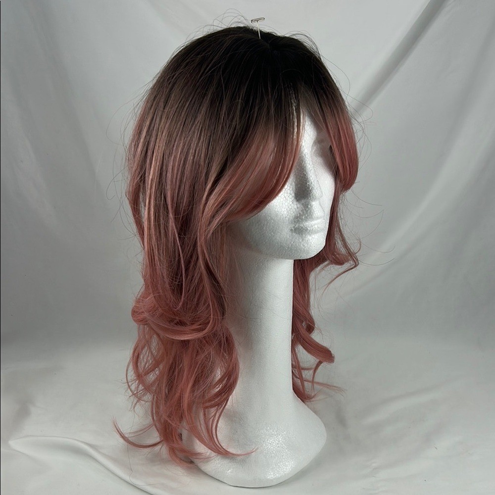 WIG Pink Wavy Ombré LONG 24″ Synthetic High Quality