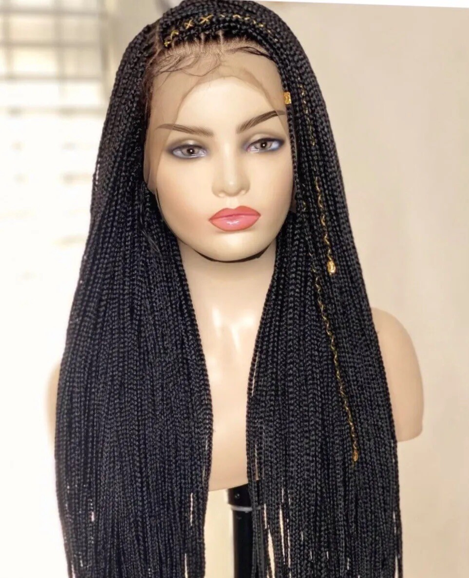 Box Braided Wig On FRONTAL LACE WIG ( READY TO SHIP TODAY!!!)