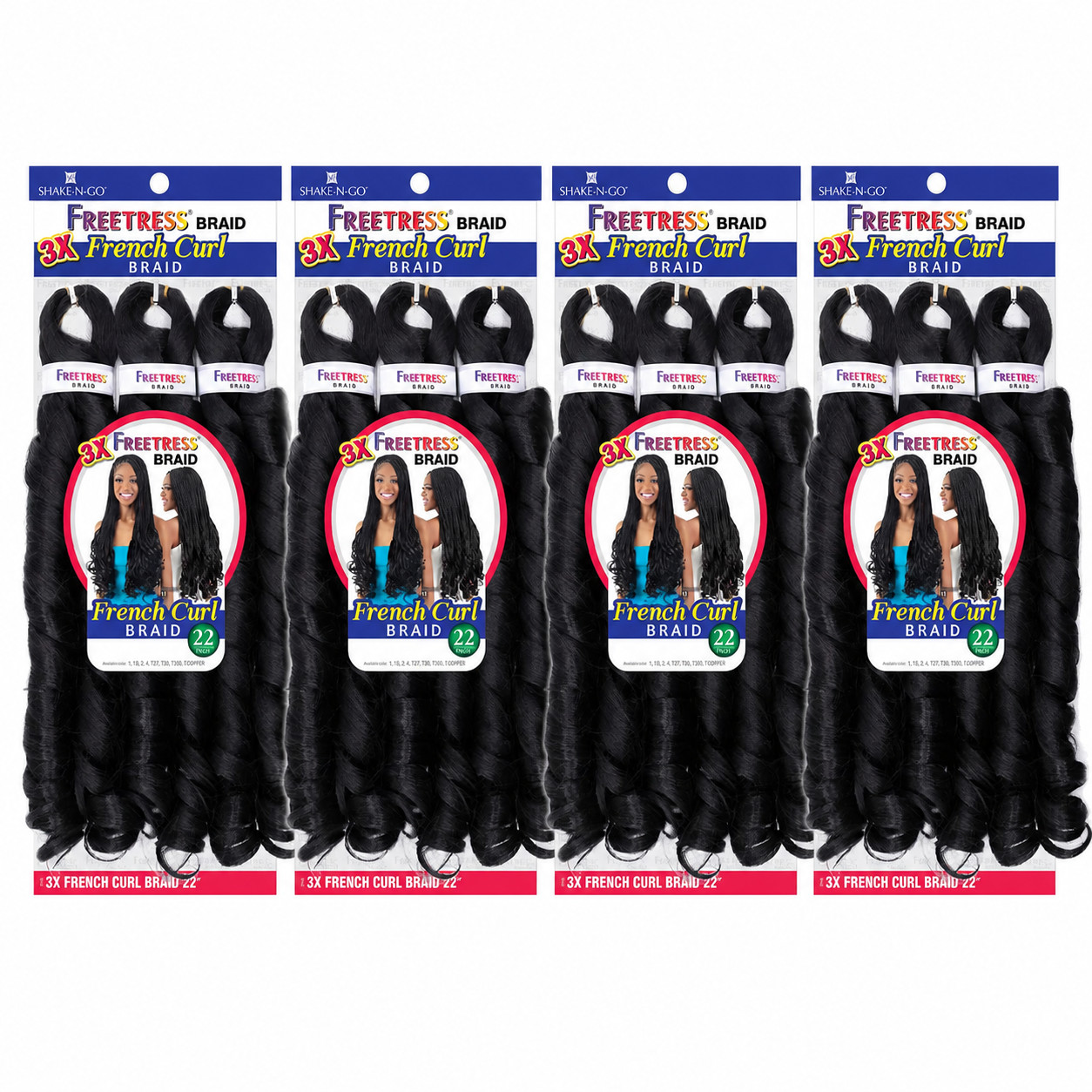 FREETRESS 3X FRENCH CURL BRAID 22″