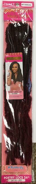 Janet Collection Nala Tress Synthetic Crochet Braid Hair POETRY LOCS 24″