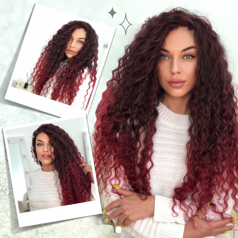 African Curls Ariel Water Wave Twist Crochet Hair Synthetic Braid Afro Curl Ombr
