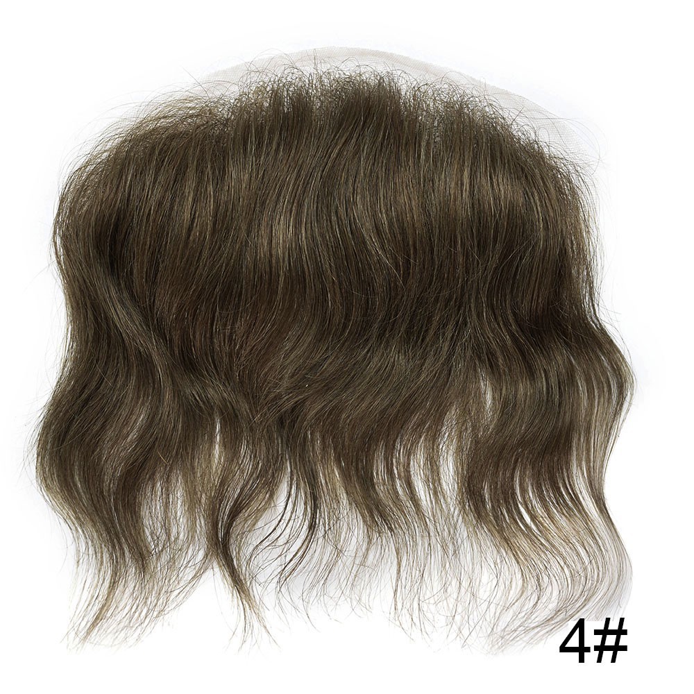 Mens Frontal Hairpiece for Receding Hairline Full Lace Forehead System for Men