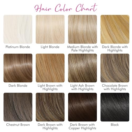 Invisible Wire Hair Extensions 24 Inch (Pack of 1) Dark Blonde with Highlights