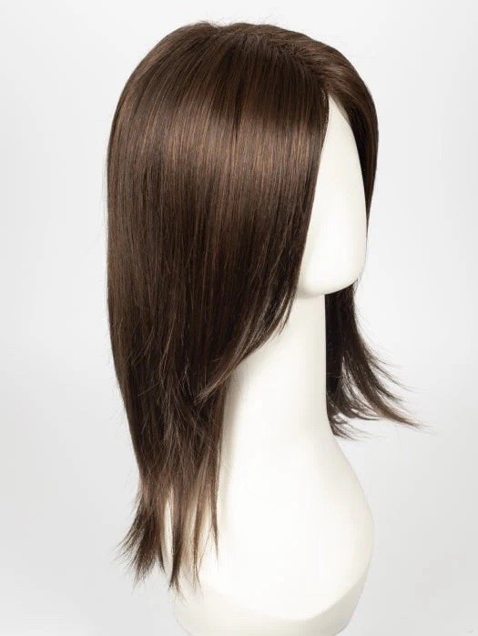 Rene of Paris Laine Wig Ginger Brown Straight Layered Side Part Basic Cap