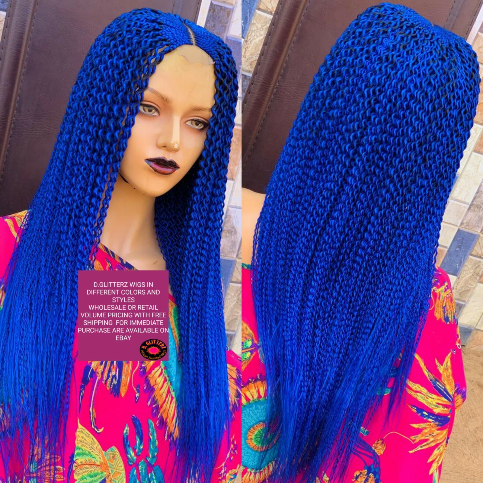 AFRICAN BRAIDED WATERMELON WIG
