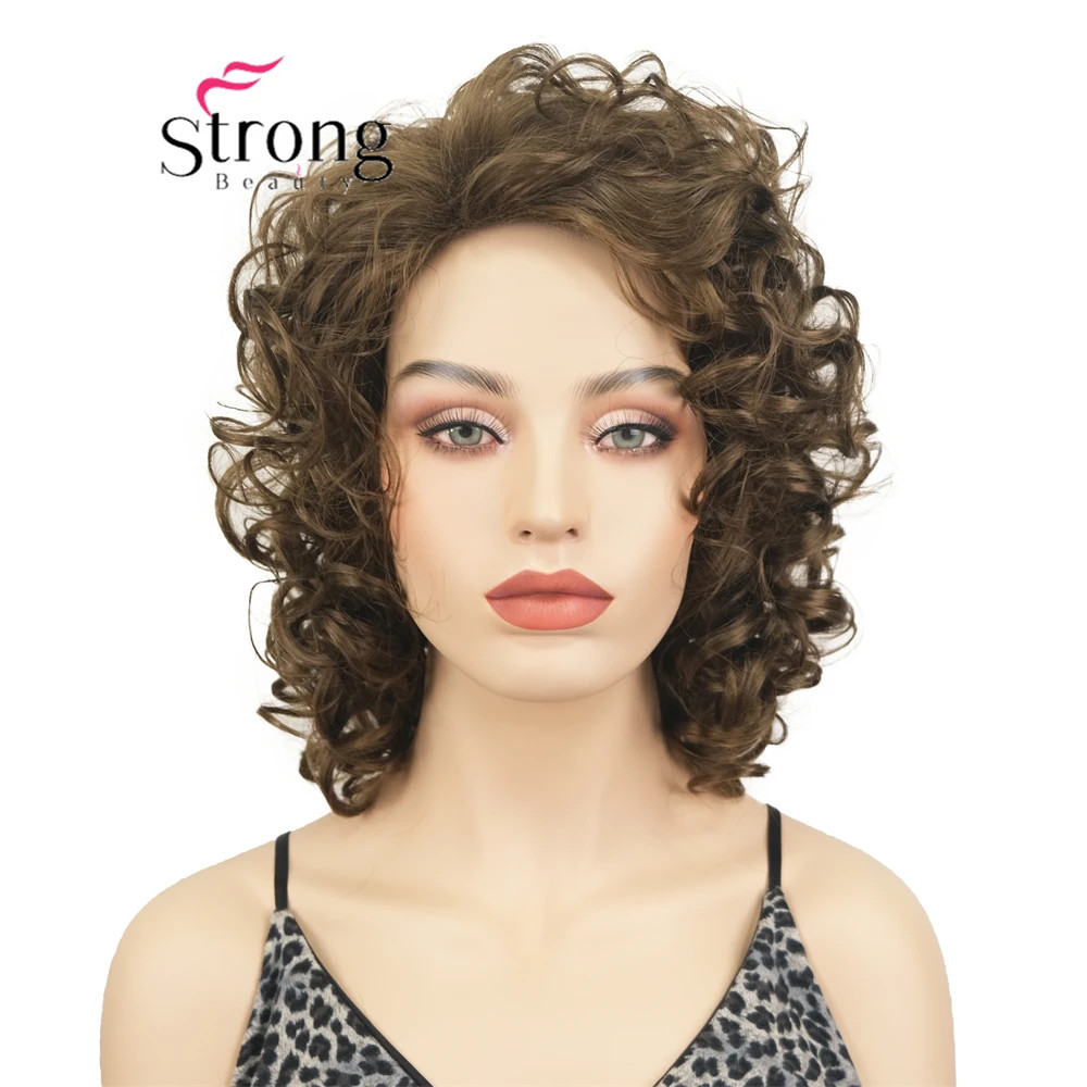 StrongBeauty Short Curly Wig Women Synthetic Natural Looking Daily Party Wigs
