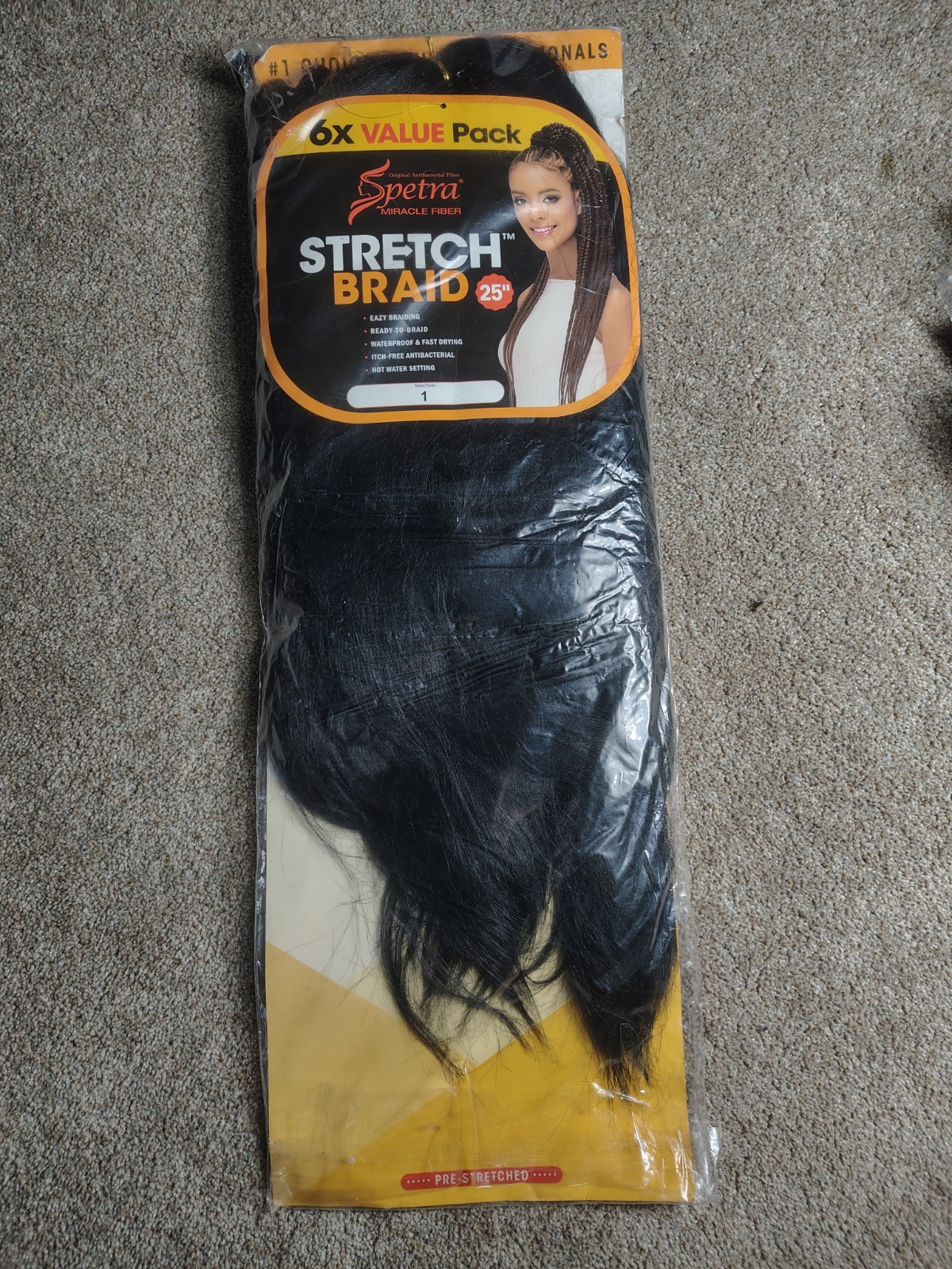 5 Packs Spetra Stretch Braid 25″ 6X Value Pack Pre-Stretched – 27 Bundles Total