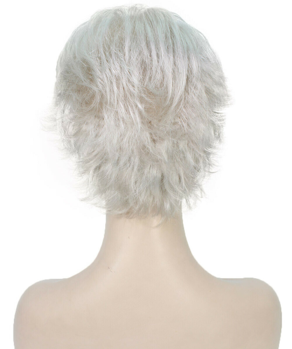 Dorothy – Straight Kanekalon Synthetic Fiber Full Wig, 2-4.5 in, Silver Grey