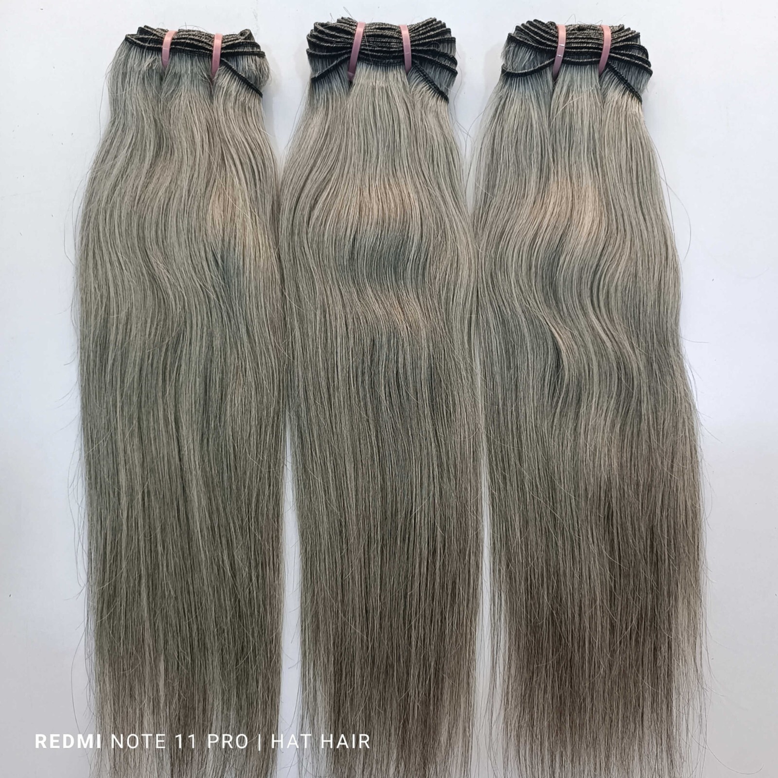 3 Bundle deal Grey salt and pepper human hair extensions natural Straight hair