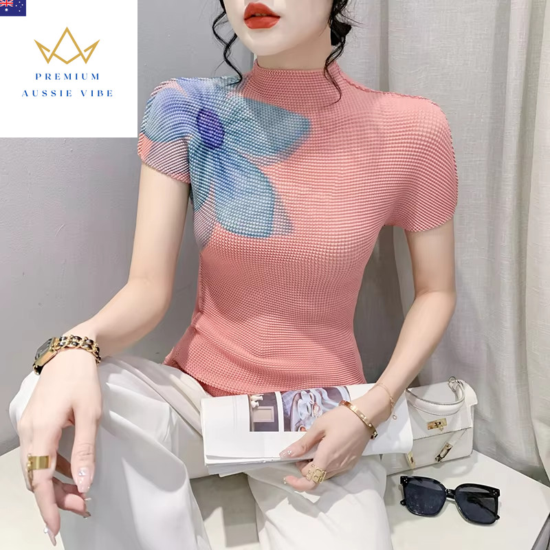 2023 New Summer European Clothes High Quality T-Shirt Women Fashion Design Sexy
