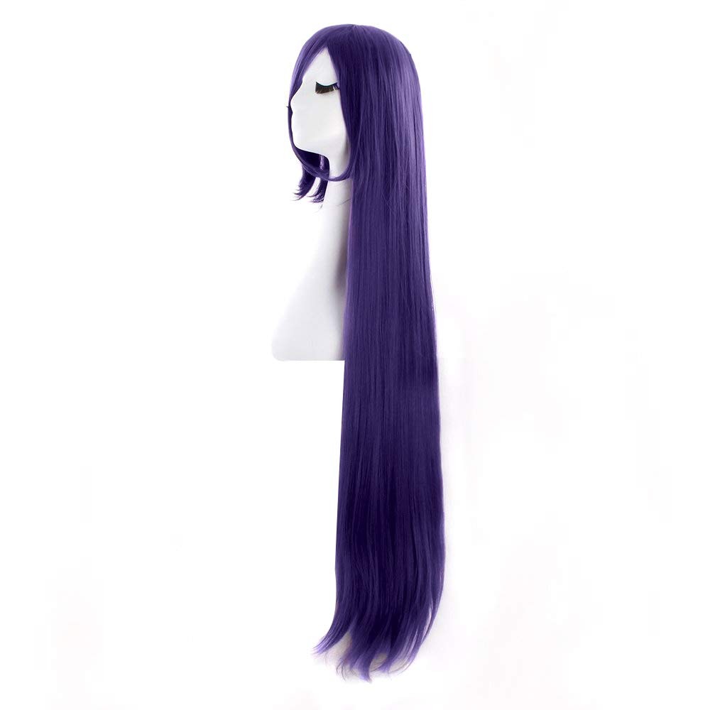 40″ 100cm Anime Costume Long Straight Cosplay Wig Party Wig (Dark Purple)