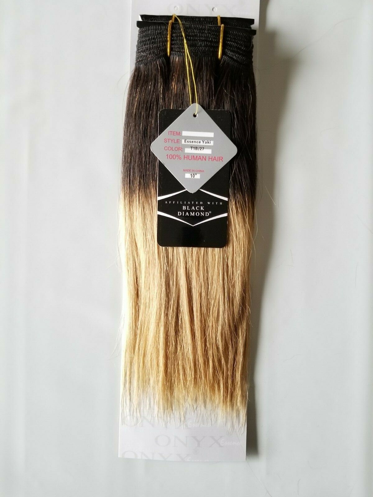 ONYX Black Diamond 100% Human Hair Natural Essence Yaki Weave Extension 10″~18″