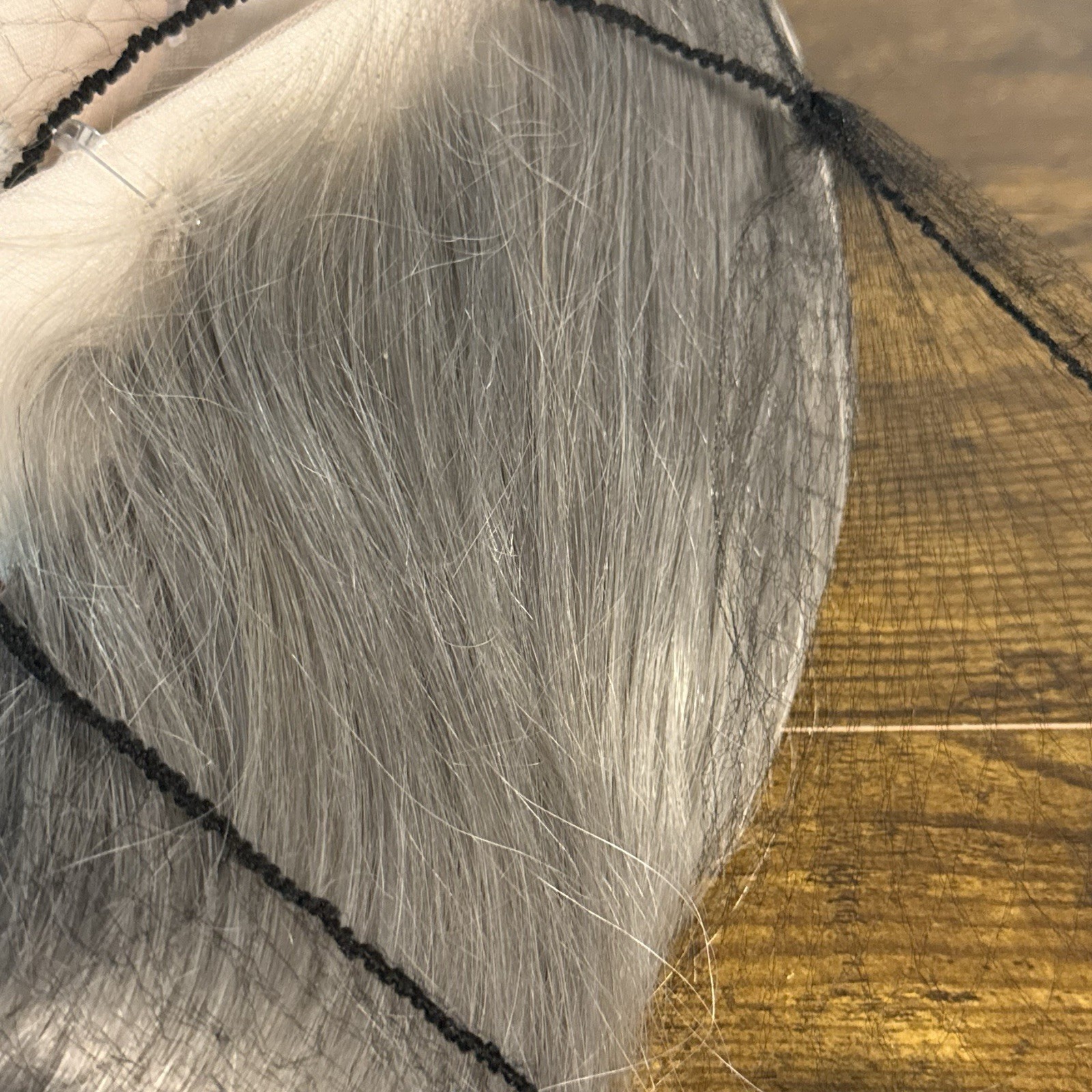 NEW – Gray Human Hair Lace Front Wig 13×6 HD Lace 180% Density Straight 16”