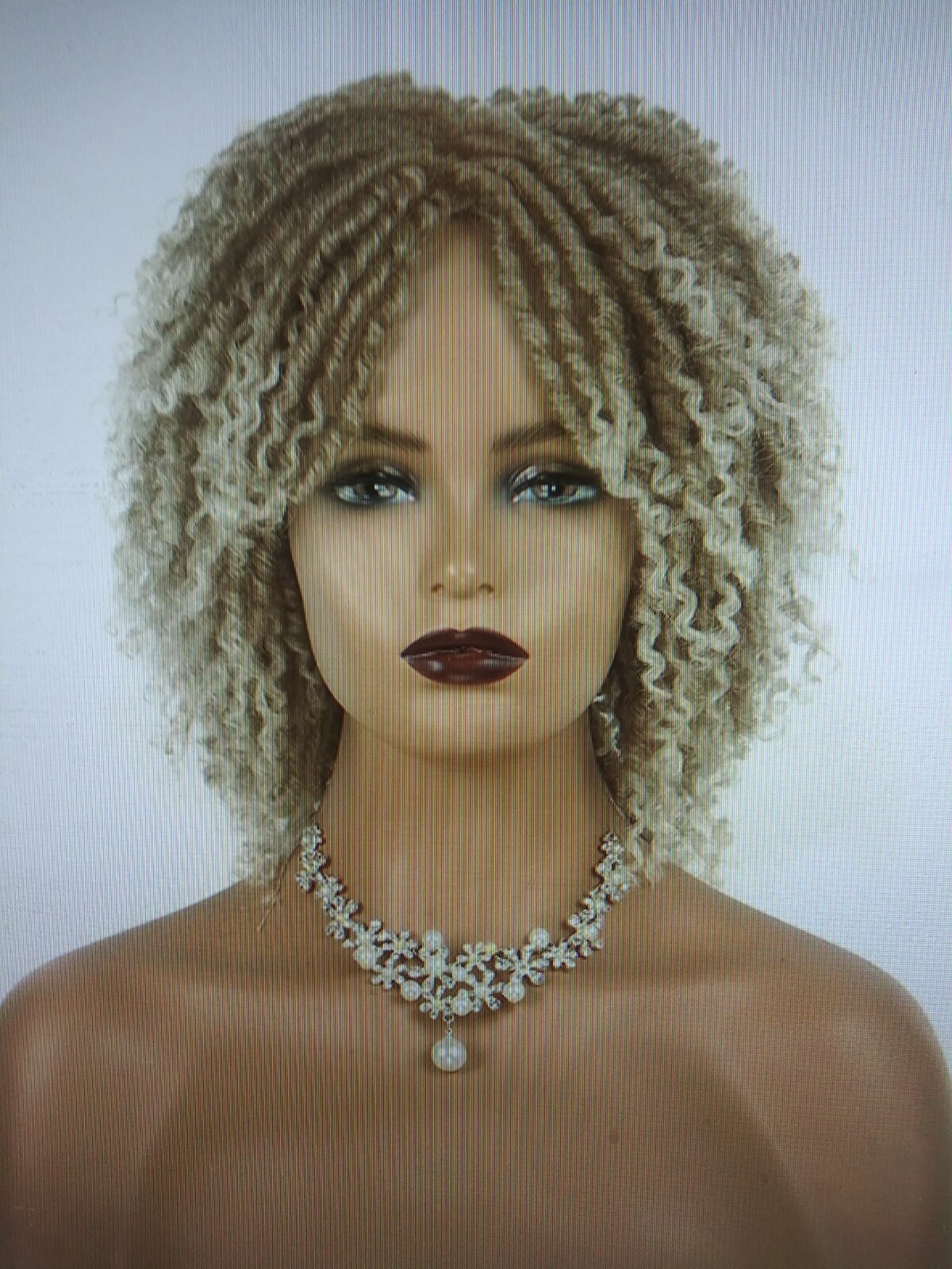 QUEENTAS Dreadlock wig for Black Women and Men Short Curly Big Afro Braided Wigs