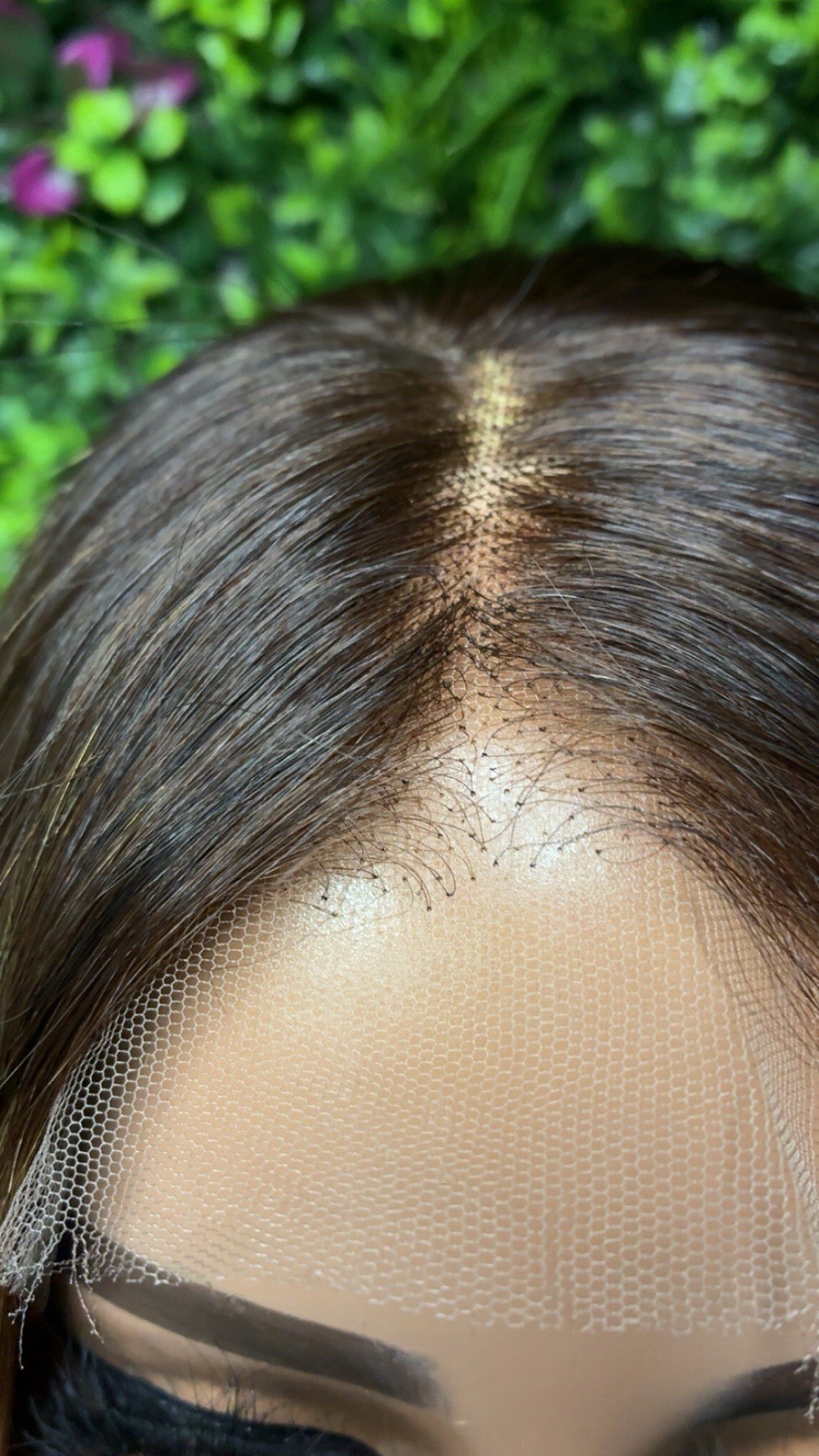 HD Lace Front Human Hair Wig Straight Brown/Blonde Highlights Free-Part 26”