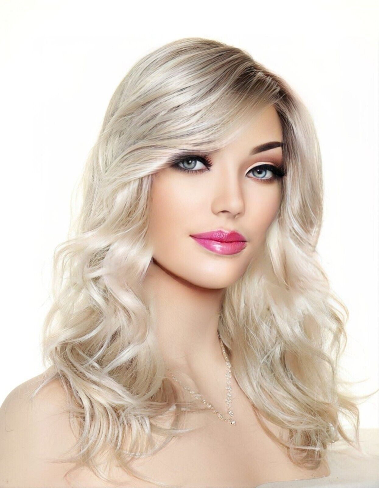 Arrow Ellen Wille Synthetic Wigs Lace Front Hand Tied Monopart Platin Blond Root