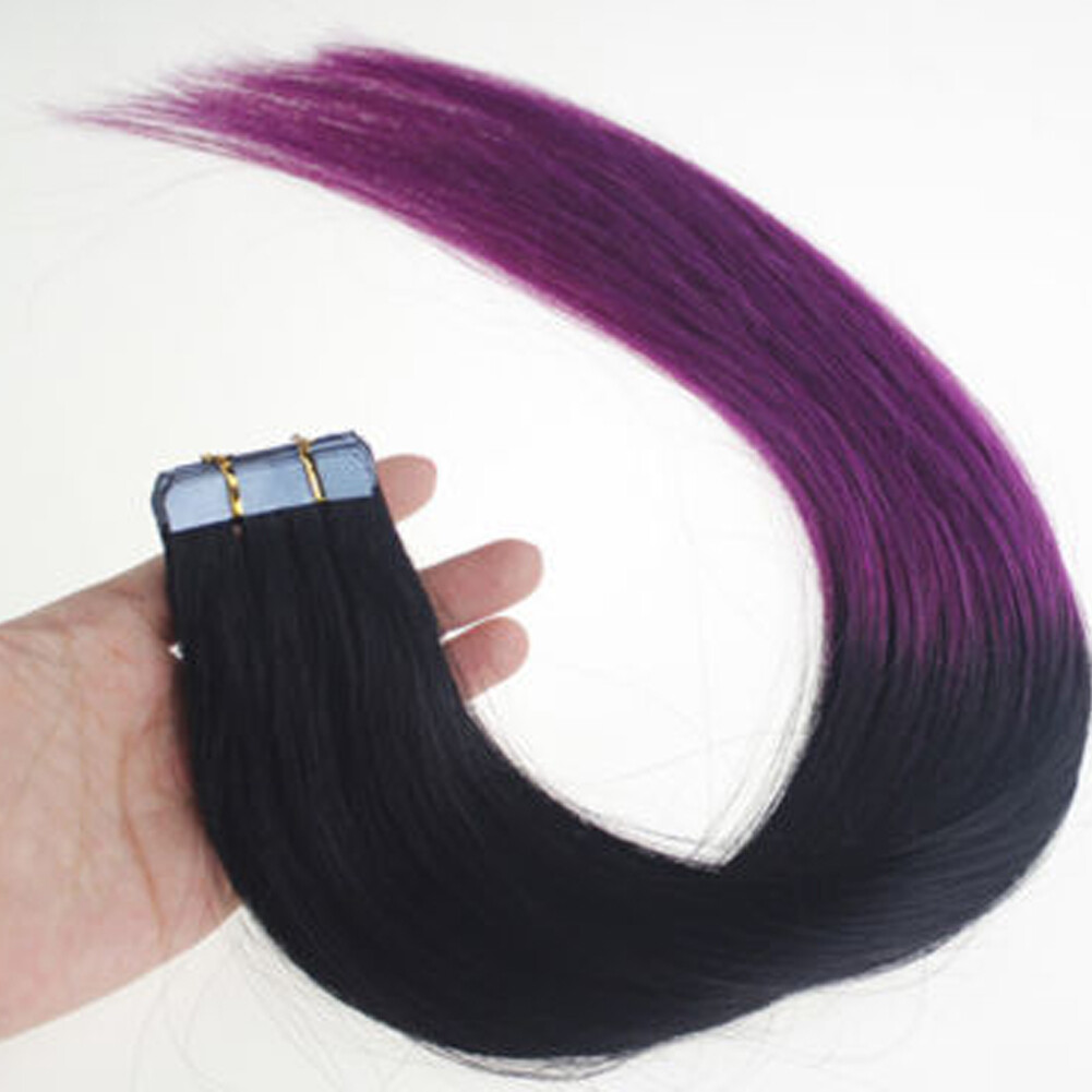 Seamless Tape In Hair Extensions Remy Skin Weft Human Hair For Christmas Gift US