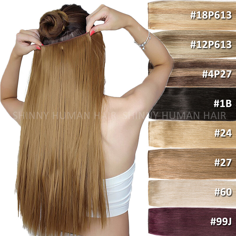 100% Soft 100% Remy One Piece Clip in Real Human Hair Ectensions 3/4 Full Head